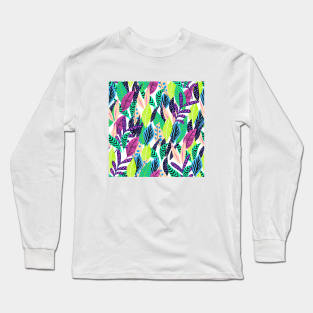 Colorful leaves illustration Long Sleeve T-Shirt